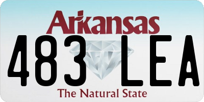 AR license plate 483LEA