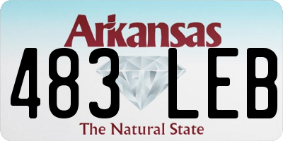 AR license plate 483LEB
