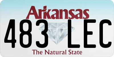 AR license plate 483LEC
