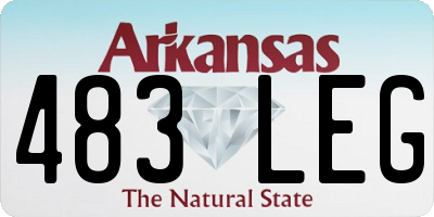 AR license plate 483LEG
