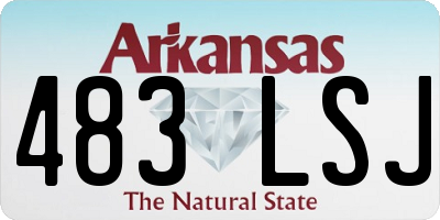 AR license plate 483LSJ