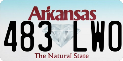 AR license plate 483LWO