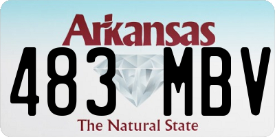 AR license plate 483MBV