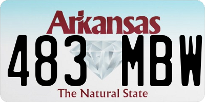 AR license plate 483MBW
