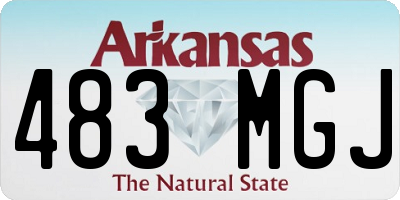 AR license plate 483MGJ
