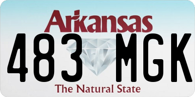 AR license plate 483MGK