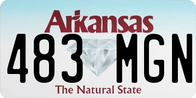 AR license plate 483MGN