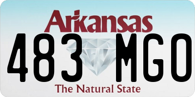 AR license plate 483MGO