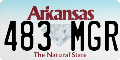 AR license plate 483MGR