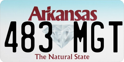 AR license plate 483MGT