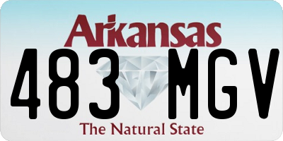 AR license plate 483MGV