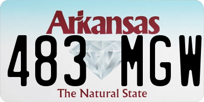 AR license plate 483MGW