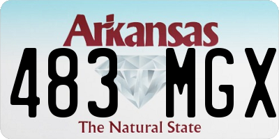 AR license plate 483MGX