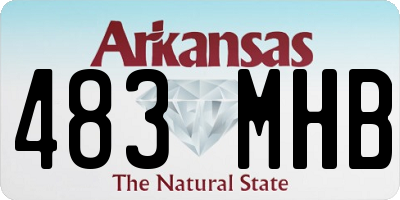 AR license plate 483MHB