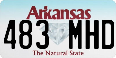 AR license plate 483MHD