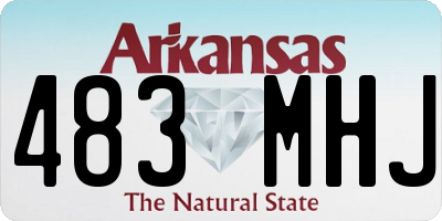 AR license plate 483MHJ