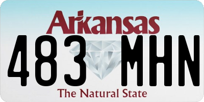 AR license plate 483MHN
