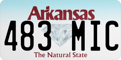 AR license plate 483MIC