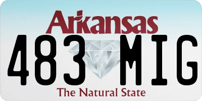 AR license plate 483MIG