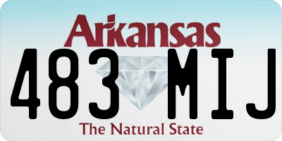 AR license plate 483MIJ