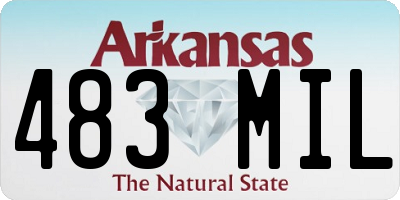 AR license plate 483MIL