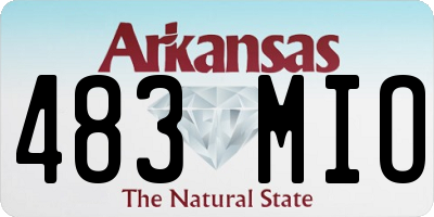 AR license plate 483MIO