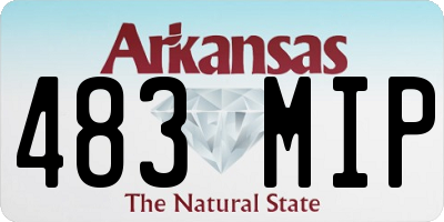 AR license plate 483MIP