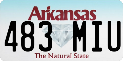 AR license plate 483MIU