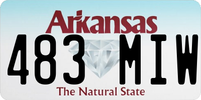 AR license plate 483MIW