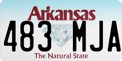 AR license plate 483MJA