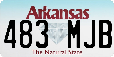 AR license plate 483MJB