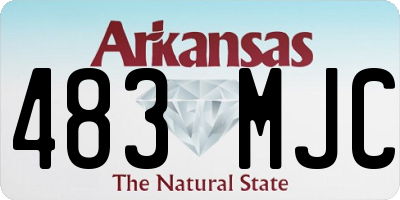 AR license plate 483MJC