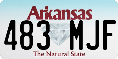 AR license plate 483MJF