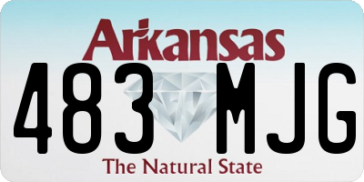 AR license plate 483MJG