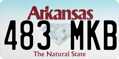 AR license plate 483MKB