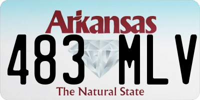 AR license plate 483MLV