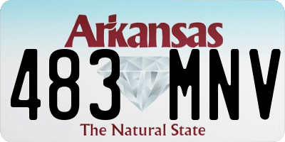 AR license plate 483MNV