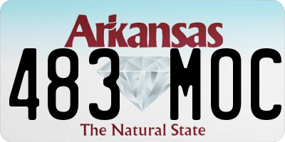 AR license plate 483MOC