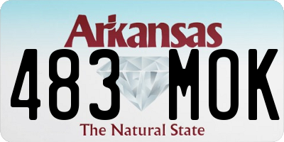 AR license plate 483MOK