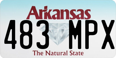 AR license plate 483MPX