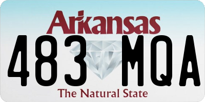 AR license plate 483MQA