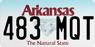 AR license plate 483MQT
