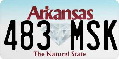 AR license plate 483MSK