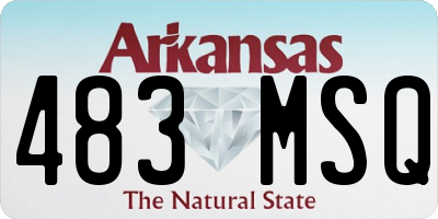 AR license plate 483MSQ