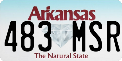 AR license plate 483MSR