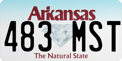 AR license plate 483MST
