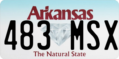 AR license plate 483MSX