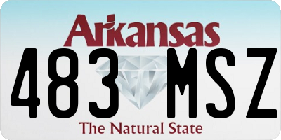 AR license plate 483MSZ