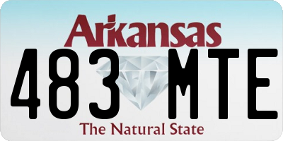 AR license plate 483MTE