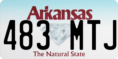 AR license plate 483MTJ